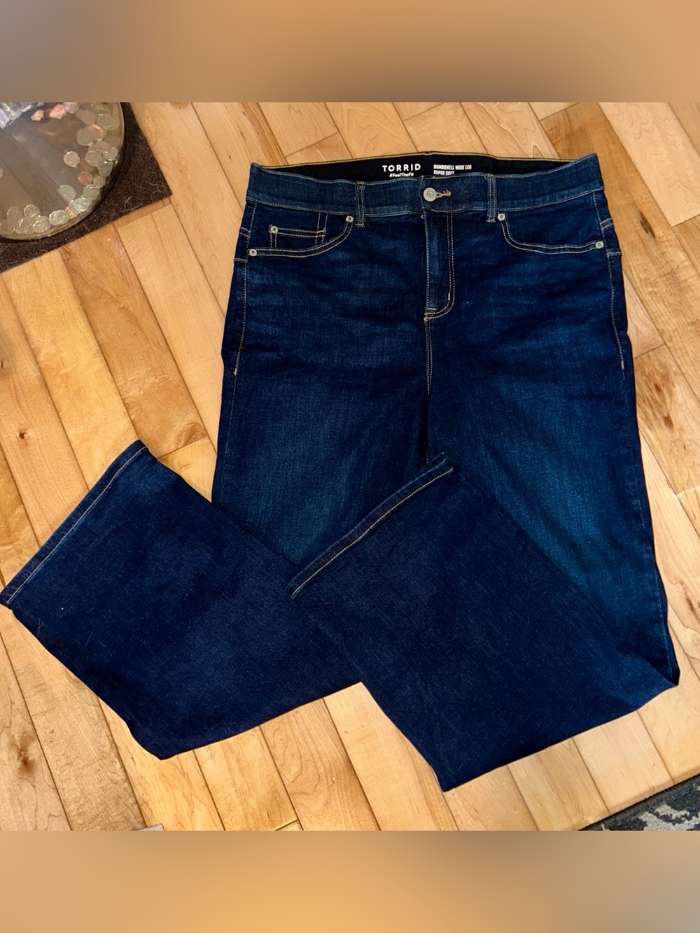 torrid Dark Bombshell Wide Leg Jeans